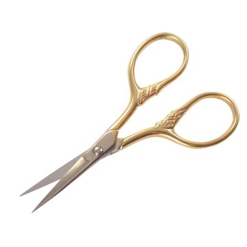 160 3-1/2" GOLDPLATED EMBROIDERY SCISSOR