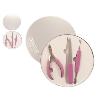 Mundial 354 3-Piece Ladies Manicure Set in Aluminium Case