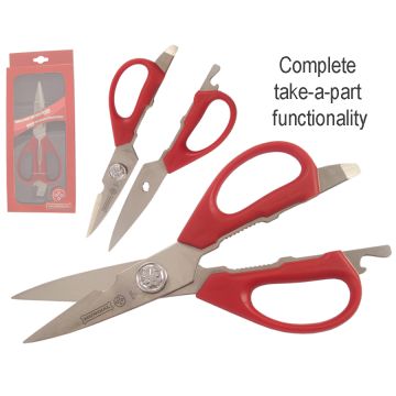 Mundial 5100 Series 8.50" Kitchen Shears (Red Handle)