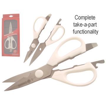 Mundial 5100 Series 8.50" Kitchen Shears (White Handle)