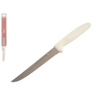 Mundial 5600 Series 6" Serrated Edge Utility Knife (White Handle)