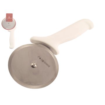 5691-4 4" PIZZA CUTTER WHITE HANDLE