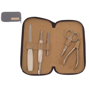 Mundial Classic Line 5 Piece Manicure Set in Demin Case