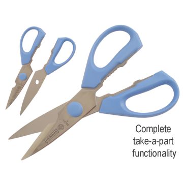 656 8-1/2" KITCHEN SHEARS BLUE MUNDIAL