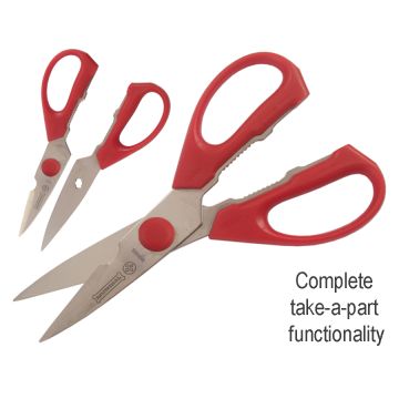 656 8-1/2" KITCHEN SHEARS RED MUNDIAL