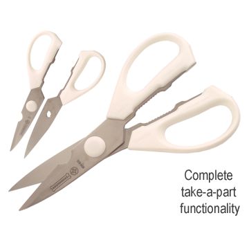 656 8-1/2" KITCHEN SHEARS WHITE MUNDIAL