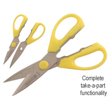 656 8-1/2" KITCHEN SHEARS YELLOW MUNDIAL