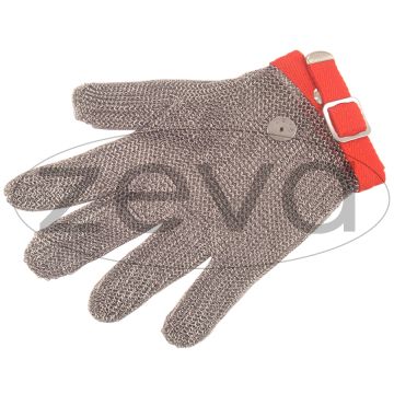 ZEVA 5 FINGER CHAINMAIL GLOVE RED MEDIUM