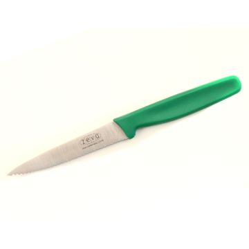 ZEVA INDUSTRIAL 4"SERRATED KNIFE GREEN